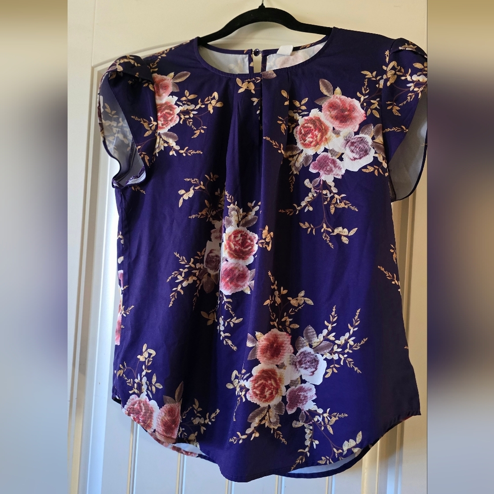 Floral Purple Blouse